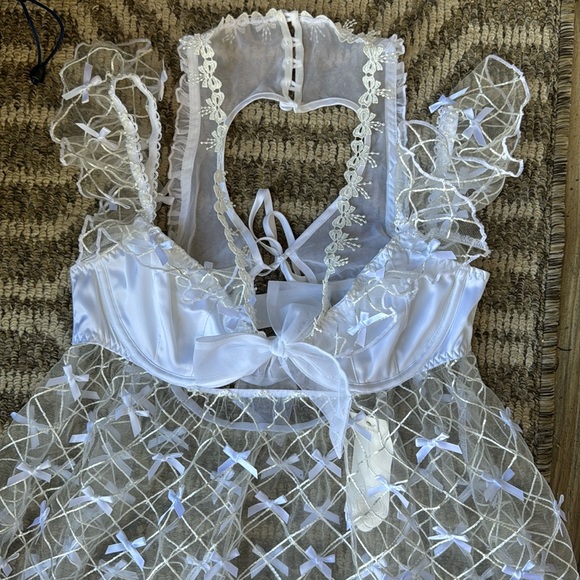 NWT For love & lemons Fiorella Slip Dress small - Picture 2 of 4